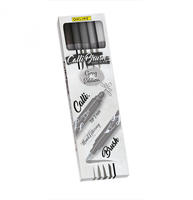 5 ONLINE Calli.Brush Double Grey Brush-Pens farbsortiert