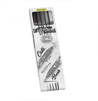 Online Calli.Brush Double Tip Pens 5er Set Grey (ONL19105)