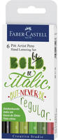 Faber-Castell 267117, Faber-Castell Pitt Art Pen Handlettering (6x) (267117)