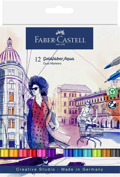 Faber-Castell Dual Marker Goldfaber Aqua Sortiert 12er Etui (164612)