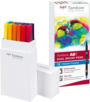 Tombow ABT Dual Brush Pens 18tlg Prim&auml;rfarben