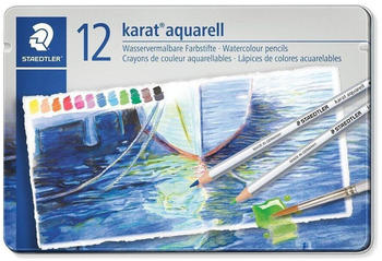 Staedtler Aquarellstifte Karat Aquarell 125 M12 sortiert im Metalletui