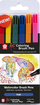 Sakura Malstifte Brushpen Koi Coloring Color 6er Set (XBR-6B1)