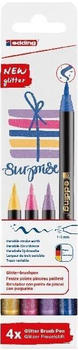 edding Brush-Pen 1340 Glitter farbig sortiert Pinselspitze flexibel 4 Stück