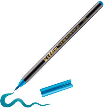 edding Brush-Pen 1340 Metallic Pinselstift blau Pinselspitze flexibel 1-3 mm