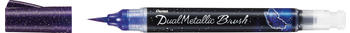 Pentel Brush-Pen Dual Metallic Brush violett/metallic-blau Pinselspitze ( XGFH-DVX)
