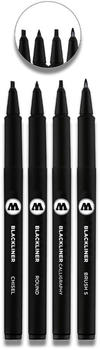 MOLOTOW Blackliner Set 3 1 - 3 mm schwarz 4 Stück