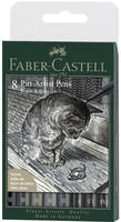 FABER-CASTELL Tuschest. Pitt Artist Pen Grey&Black 8er
