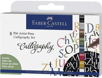 Faber-Castell Filzstifte 167508 Pitt Artist Pen Strichbreite 2,5mm sortiert Calligraphy 8-Stk. (167508)