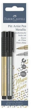 Faber-Castell Tuschestift Pitt Artist Pen gold/silber