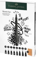 FABER-CASTELL 267102, Schwarz, Multi, Rund, 8 St&uuml;ck(e)