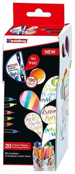edding Fasermaler 1340 Colour Happy Brushpen + 1 Farbmixer 20 Stück