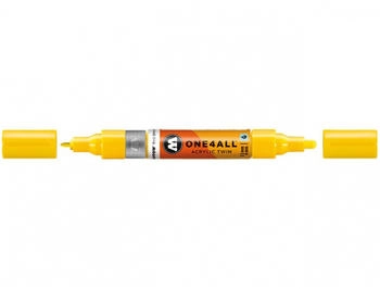 MOLOTOW Marker Marqueur pour Maquettes - One4All Twin - Acrylique Jaune de Zinc - 1,5/4mm - -006 - 14 cm (Gelb 4 mm 1 x)