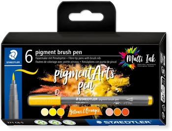 Staedtler Pigment brush pen Yellows & Oran 6 Stück (371 C6-5)