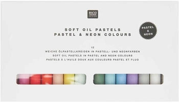 Rico Design Malstifte &Ouml;lpastellkreide Pastell-&Neonfar.800031 (Mehrfarbig)