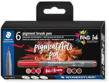 Staedtler Pigment brush pen Reds & Browns 6 Stück (371 C6-7)
