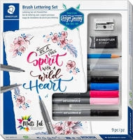 Staedtler 61 371-1, Staedtler Brush Lettering Set 9 pcs 100% PEFC