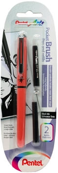 Pentel Pocket Brush Pen and refills XGFKPF/FP10 Brush-Pen schwarz 1 St. St.