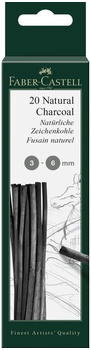 Faber-Castell Bleistift PITT Monochrome Kohle (Hart 12 x) (129198)