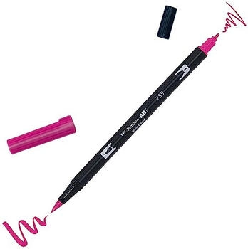 Tombow 6 x Dual-Fasermaler ABT mit Rundspitze/Pinselspitze rubine red (ABT-755)