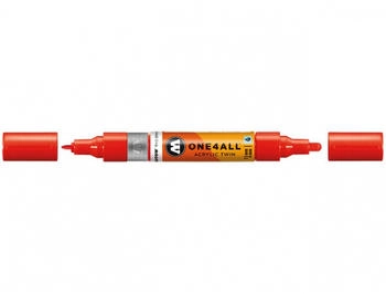 MOLOTOW Marker Marqueur pour Maquettes - One4All Twin - Acrylique Rouge Trafic - 1,5/4mm - -013 - 14 cm (Rot 4 mm 1 x)