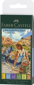 Faber-Castell Tuschestifte Pitt Artist Pen brush 167178 Summer Vibes sortiert Pinselspitze 6 St.