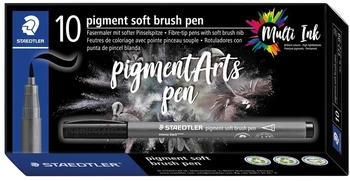 Staedtler 10 x Pigment soft brush pen warmgrau medium (372-84)