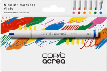 COPIC &reg; acrea Vivid Layoutmarker-Set farbsortiert 0,8 mm 6 St. 1 Pack = 6 St.