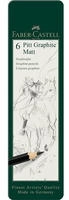 FABER-CASTELL Pitt Graphite Matt Graphitstifte schwarz, 6 St.