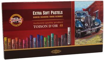 Koh-I-Noor Pastellkreide Toison D or Soft Pastels farbig sortiert 75 mm lang 48 Stück