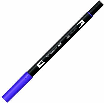 Tombow 6 x Dual-Fasermaler ABT mit Rundspitze/Pinselspitze violett (ABT-606)