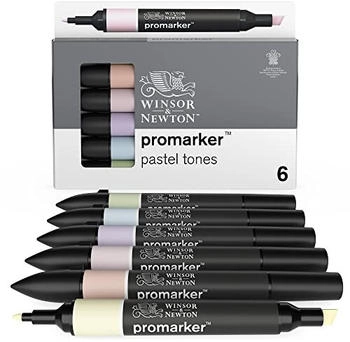 Winsor & Newton ProMarker-Set Pastelltöne 6 Stk.