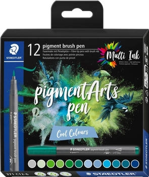 Staedtler Pigment brush pen Cool Colours 12 Stück (371 C12-6)