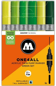 MOLOTOW Acrylmarker One4All Twin Green Set