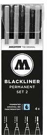 MOLOTOW BLACKLINER Permanent Set 2 4er Etui Strichstärken sortiert