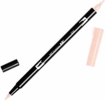 Tombow 6 x Dual-Fasermaler ABT mit Rundspitze/Pinselspitze flesh (ABT-850)