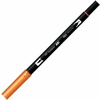 Tombow 6 x Dual-Fasermaler ABT mit Rundspitze/Pinselspitze chrome yellow (ABT-985)