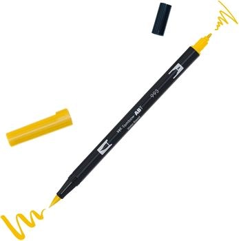 Tombow 6 x Dual-Fasermaler ABT mit Rundspitze/Pinselspitze chrome orange (ABT-993)