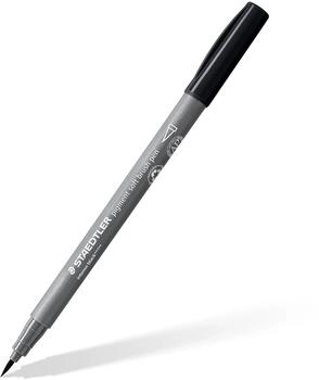 Staedtler 10 x Pigment soft brush pen intensiv schwarz (372-99)