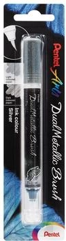 Pentel Brush-Pen XGFH-DZX Dual Metallic Brush silber Pinselspitze flexibel