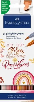 Faber-Castell Marker Goldfaber Aqua Dual Lettering Boho 6er Set