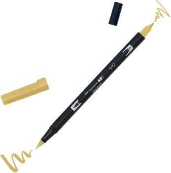Tombow 6 x Dual-Fasermaler ABT mit Rundspitze/Pinselspitze sand (ABT-992)