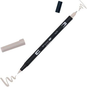 Tombow 6 x Dual-Fasermaler ABT mit Rundspitze/Pinselspitze warm grey 2 (ABT-N79)
