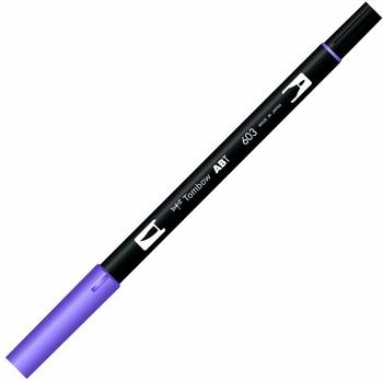 Tombow 6 x Dual-Fasermaler ABT mit Rundspitze/Pinselspitze periwinkle (ABT-603)