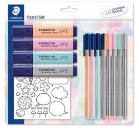 Staedtler 61 SBK Pastellstift Grau Mintfarbe Orange Pink Rose 12 Stück(e)