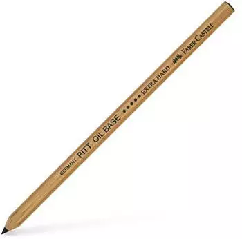 Faber-Castell 6 x K&uuml;nstlerstift Pitt Oil Base schwarz extra hart (112605)