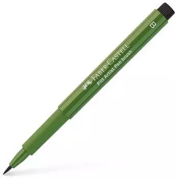 Faber-Castell 5 x Tuschestift Pitt Artist Pen Spitze: Brush chromoxydgr&uuml;n stumpf (167476)