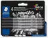 Staedtler 10 x Pigment brush pe Intense Black Set 4 Stück