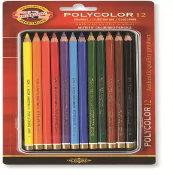 Koh-I-Noor Polycolor Buntstifte f&uuml;r K&uuml;nstler Set 12 St&uuml;ck (3822012002PL)