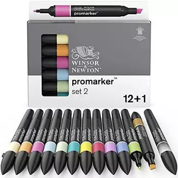 Winsor & Newton ProMarker Marker Set 2, 12+1 Stifte (0290138)